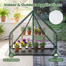 Mini Green House Metal Frame with Waterproof Bottom Mat and Wind Ropes by LJGDeals