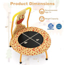 Mini Trampoline for Toddlers with Foam Padded Handle and Safety Padded Cover by LJGDeals
