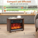 Mini Wooden Space Tabletop Fireplace with Realistic Flame Effect by LJGDeals