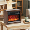 Mini Wooden Space Tabletop Fireplace with Realistic Flame Effect by LJGDeals