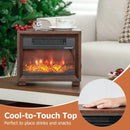 Mini Wooden Space Tabletop Fireplace with Realistic Flame Effect by LJGDeals