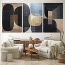Minimalist 3-Panel Abstract Brown Wabi Sabi Wall Art Canvas by MyGreatCanvas | Canvas Wall Art Prints | Photo Prints & Wall Decor