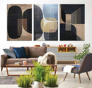 Minimalist 3-Panel Abstract Brown Wabi Sabi Wall Art Canvas by MyGreatCanvas | Canvas Wall Art Prints | Photo Prints & Wall Decor