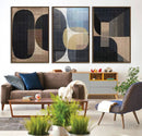 Minimalist 3-Panel Abstract Brown Wabi Sabi Wall Art Canvas by MyGreatCanvas | Canvas Wall Art Prints | Photo Prints & Wall Decor