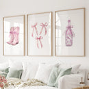Trendy Pink Wall Art Prints Preppy Room Decor Set by Wall Art Set