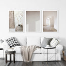 Minimalist Beige Modern Architectural Set of 3 Prints by Wall Art Set