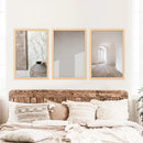 Minimalist Beige Modern Architectural Set of 3 Prints by Wall Art Set