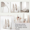 Natural Tones Boho Minimalist Wall Decor. Pampas Grass by Wall Art Set