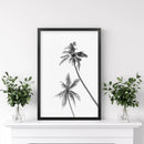 Minimalist Black White Palms Poster. Hawaii Theme by Wall Art Set