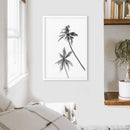 Minimalist Black White Palms Poster. Hawaii Theme by Wall Art Set