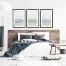 Beige Blue Minimalist Seashore Photo. 3 Piece Wall Art by Wall Art Set
