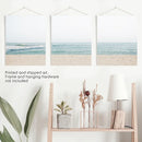 Beige Blue Minimalist Seashore Photo. 3 Piece Wall Art by Wall Art Set