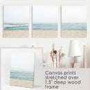 Beige Blue Minimalist Seashore Photo. 3 Piece Wall Art by Wall Art Set