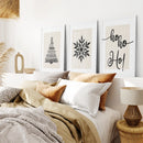 Nordic Style Xmas Triptych Wall Art Prints Set by Wall Art Set