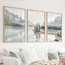 Jasper National Park Mountain Lake Triptych. Canada Nature by Wall Art Set