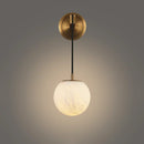 Minimalist Spherical Alabaster Wall Lamp