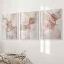 Neutral Abstract Set of 3 Prints Wall Art Decor by Wall Art Set
