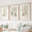 Wildflower Nature Prints. Modern Wall Art Decor by Wall Art Set
