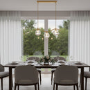 Minimalist Wave Glass Orb Chandelier