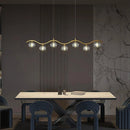 Minimalist Wave Glass Orb Chandelier