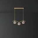 Minimalist Wave Glass Orb Chandelier