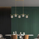 Minimalist Wave Glass Orb Chandelier