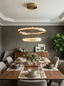 Minimalistic Crystal LED Chandelier