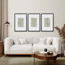 Pastel Wild Flowers Set of 3 Prints. Botanical Line Art by Wall Art Set