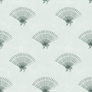 Mint Green Preppy Coquette Bow Fan Wallpaper