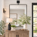 Architectural Black Iron Tripod Wall Mirror | Modern Statement Piece by Decor Steals