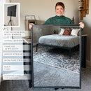 Architectural Black Iron Tripod Wall Mirror | Modern Statement Piece by Decor Steals