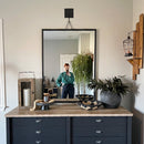 Architectural Black Iron Tripod Wall Mirror | Modern Statement Piece by Decor Steals