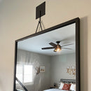 Architectural Black Iron Tripod Wall Mirror | Modern Statement Piece by Decor Steals