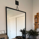 Architectural Black Iron Tripod Wall Mirror | Modern Statement Piece by Decor Steals