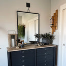 Architectural Black Iron Tripod Wall Mirror | Modern Statement Piece by Decor Steals