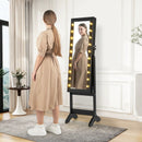 Mirror Jewelry Cabinet with 20 Warm Lights and 4 Tilt Angles by LJGDeals