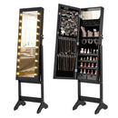 Mirror Jewelry Cabinet with 20 Warm Lights and 4 Tilt Angles by LJGDeals