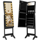 Mirror Jewelry Cabinet with 20 Warm Lights and 4 Tilt Angles by LJGDeals