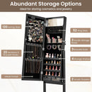 Mirror Jewelry Cabinet with 20 Warm Lights and 4 Tilt Angles by LJGDeals