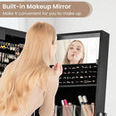 Mirror Jewelry Cabinet with 20 Warm Lights and 4 Tilt Angles by LJGDeals
