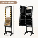 Mirror Jewelry Cabinet with 20 Warm Lights and 4 Tilt Angles by LJGDeals