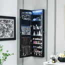 Wall Door Mounted Jewelry Armoire with Frameless LED Mirror by LJGDeals