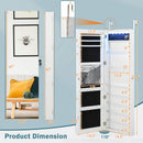 Wall Door Mounted Jewelry Armoire with Frameless LED Mirror