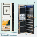 Wall Door Mounted Jewelry Armoire with Frameless LED Mirror by LJGDeals