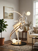Misha Goddess White Statue Floor Lamp