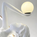 Misha Goddess White Statue Floor Lamp