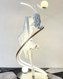 Misha Goddess White Statue Floor Lamp