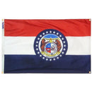 Missouri Flag with Grommets Along the Edges for Wall Hanging by Flagman of America