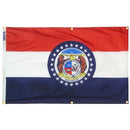 Missouri Flag with Grommets Along the Edges for Wall Hanging by Flagman of America