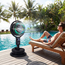 Misting Pedestal Fan Air Circulator with 90° Auto Oscillation Floor Standing Fan with 8 Speeds by DirectDeals